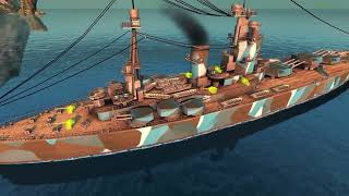 HMS Rodney maximizado  battle of warships [upl. by Analos]