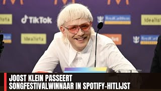 JOOST KLEIN PASSEERT SONGFESTIVALWINNAAR IN SPOTIFYHITLIJST [upl. by Sucramrej]