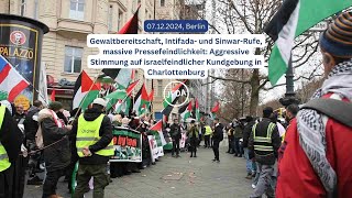 Pressefeindlichkeit und Eskalation auf israelfeindlicher Kundgebung in Berlin am 7 November 2024 [upl. by Ahsiadal741]