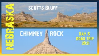 CHIMNEY ROCK  SCOTTS BLUFF  NEBRASKA  WILDCAT HILLS STATE RECREATION AREA [upl. by Reinhart7]