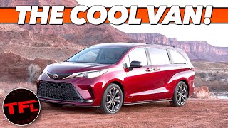 The 2021 Toyota Sienna Is A Hybrid AWD Van With A Freezer and a Vacuum [upl. by Stanly806]