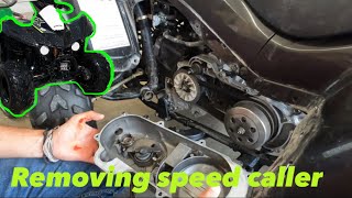 Removing speed collar on Kawasaki KFX 50  how to remove it￼￼ [upl. by Orpha]