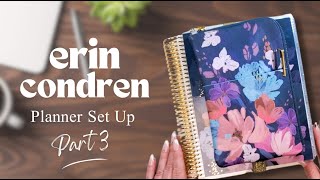 Erin Condren Academic Planner Set Up Part 3 Adding Accessories And Flip Through [upl. by Arras]