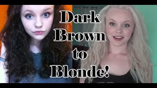 HOW TO Dye Dark Brown Hair to Blonde at home [upl. by Dupuy]