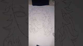 Drawing Rengoku kyojuro😭  Demon Slayer kimetsu no Yaibapart1🔥 [upl. by Mayer]