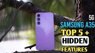 Samsung Galaxy A35 Top 5 Hidden features  Samsung Galaxy A35 Tips amp Tricks [upl. by Nydia]