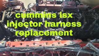 leaking Cummins ISX injector harness replacement [upl. by Drucie]