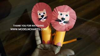 HOW TO MAKE LION PUPPET WITH CRAFT PAPER FOR KIDS [upl. by Dlorah349]