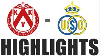 Union Saint Gilloise 30 KV Kortrijk Highlights  Pro League 20242025 [upl. by Aicina667]