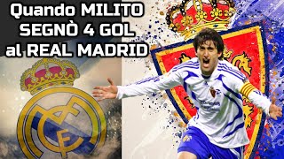 Quando Diego MILITO segnò 4 GOL al Real Madrid  Real Zaragoza  Real Madrid 61 20052006 [upl. by Pammi]