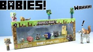 Minecraft Jazwares Series 4 Baby Mobs and Animal Packs Toy Review [upl. by Mcgraw]