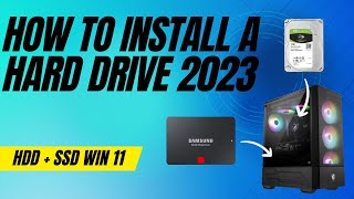 How to install a hard drive or ssd in Windows 11 in 2023 [upl. by Adav]