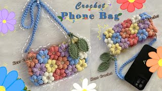 MINDBLOWING Crochet Flower Designs for Phone Bags Revealed 🌺 [upl. by Angy]