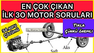 EHLİYET SINAV SORULARI MOTOR SORULARI MOTOR BİLGİSİ EHLİYET MOTOR SORULARI 2021 MOTOR [upl. by Schmitt]