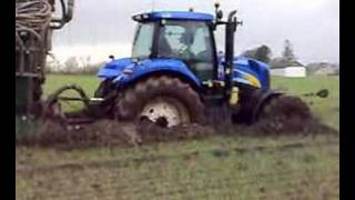 New Holland T8040 pg 25 stuck early spring Dk Farming [upl. by Lorollas928]