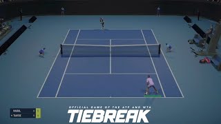 Rafael Nadal vs Frances Tiafoe AO 2019 QF  TIEBREAK Gameplay tiebreak [upl. by Isnyl]