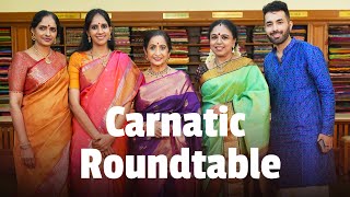 Carnatic Roundtable with Abby V  Sudha Ragunathan Aruna Sairam Ranjani Gayatri  Sundari Silks [upl. by Eniamrehs517]