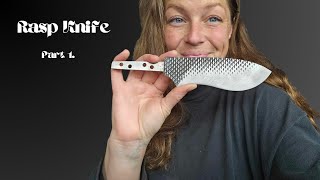 First attempt at Knife Making Farrier Rasp Knife Part 1 [upl. by Sale388]