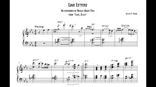 Love Letters by Beegie Adair jazz piano transcription [upl. by Neehsas183]