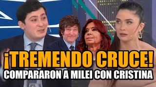 PERIODISTA COMPARÓ A MILEI CON CRISTINA Y NOS CRUZAMOS EN VIVO  BREAK POINT [upl. by Trella]