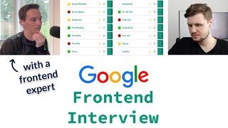 Google Frontend Interview With A Frontend Expert [upl. by Ettennahs]