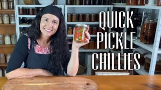 QUICK PICKLE CHILLIES  Picking amp Preserve Chilies in Vinegar  Pickled Chili Peppers [upl. by Getraer394]