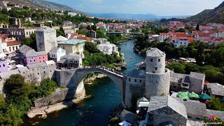 Breathtaking Mostar Old Bridge Bosnia and Herzegovina  A Drone Spectacle 🌉 [upl. by Aun382]