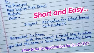 Application for Transfer certificateTC  Application for school leaving certificate in english [upl. by Nanda480]