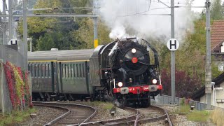 Herbstfahrt ins Berner Oberland mit der Mikado 141R1244  Steamtrain Switzerland  05102024 [upl. by Ydnab]