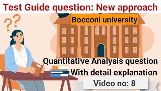 bocconi university admission  bocconi university  bocconi university aptitude test 2024 part 8 [upl. by Fara548]