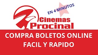 COMPRA de Boletos CINEMAS PROCINAL  FACIL y RAPIDO  PASO a PASO [upl. by Obellia]