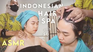 ASMR Creambath  Only 6 for a Relaxing Indonesian Hair Spa amp Body Massage [upl. by Ahsinirt302]