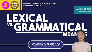 Lexical and Grammatical Meanings  LANG202 [upl. by Norah818]