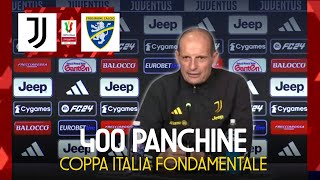 ALLEGRI FESTEGGIA LE 400 PANCHINE  CONFERENZA STAMPA  JUVENTUS FROSINONE COPPA ITALIA [upl. by Anawat]