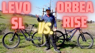 Orbea Rise vs Specialized Levo SL  battle of the lightest ebikes in the world [upl. by Peggy143]