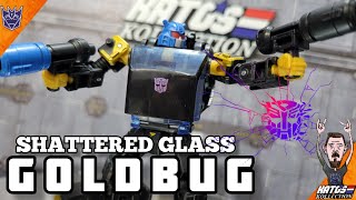 Transformers Generations Shattered Glass Goldbug Review  Katos Kollection [upl. by Arretahs]