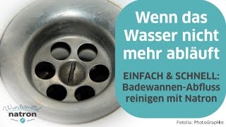 BadewannenAbfluss reinigen mit Natron und Essig [upl. by Cadell]