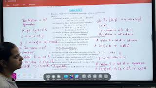 Equivalence RelationEx11Q1 part v ka part d and part eClass 12 [upl. by Esorbma]