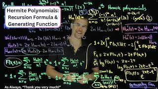 Recursion Relations and Generating Function of Hermite Polynomials [upl. by Ohare41]