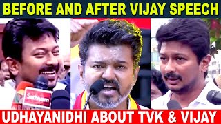 Thalapathy Vijay Speech 🔥 Udhayanidhi Angry Reaction  TVK Manadu  DMK  Dravida Model [upl. by Horwitz]