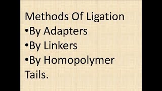 Methods of ligation  r DNA technology  For BSc and MSc [upl. by Salba414]