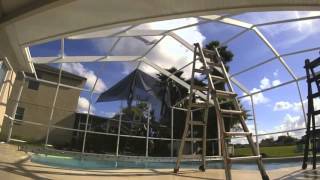 Rescreening Pool Enclosure TimeLapse by Mr Screen Repair® [upl. by Lasonde234]