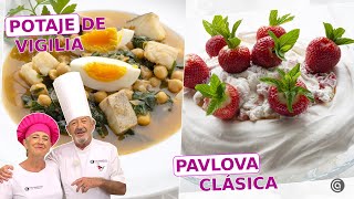 POTAJE de Vigilia  PAVLOVA Clásica  Eva y Karlos Arguiñano [upl. by Cofsky994]