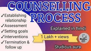 Counselling psychology  Counselling process five steps of counselling process UGC NETBSC nursing [upl. by Gnat]