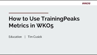 How to Sync Athlete Metrics from TrainingPeaks into WKO5 [upl. by Vincelette]