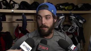 Perreault surprised about trade rumours happy he’s still in Winnipeg [upl. by Yanehc]