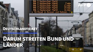 Darum geht es beim Streit ums Deutschlandticket  AFP [upl. by Tutt]