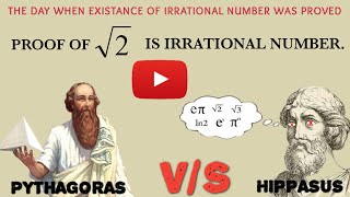 SQUARE ROOT 2 IS IRRATIONAL NUMBER  PYTHAGORAS VS HIPPASUS [upl. by Anaujit]