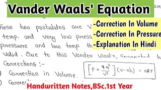 Vander Waal Forces bsc bsc1stsemester One Shot yourbscguide [upl. by Chaddie]