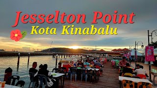 Kota Kinabalu Jesselton Point dinner while enjoying beautiful KK sunset🌇😍 [upl. by Willing459]